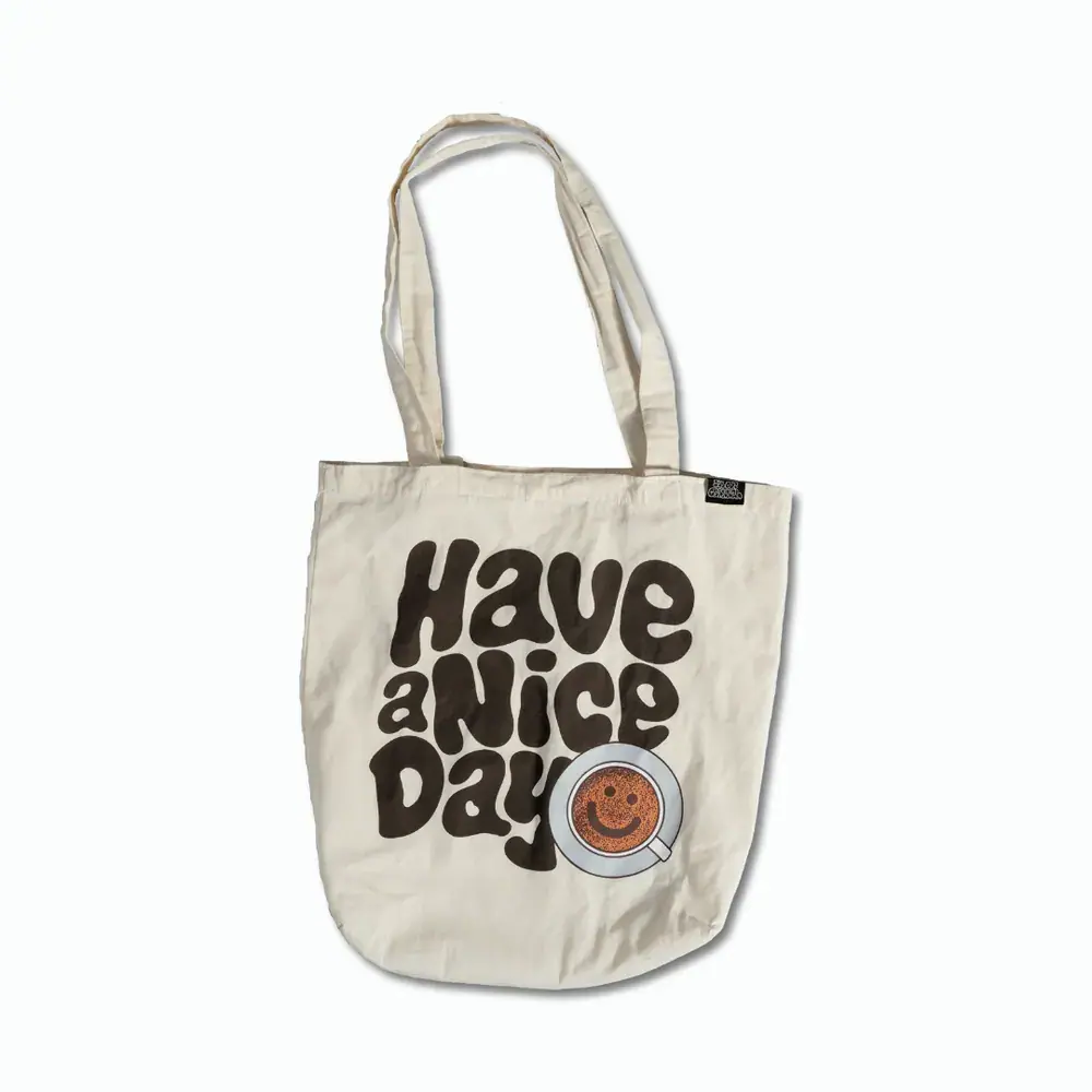 Tote Have a Nice Day Off White — frente, foto de produto