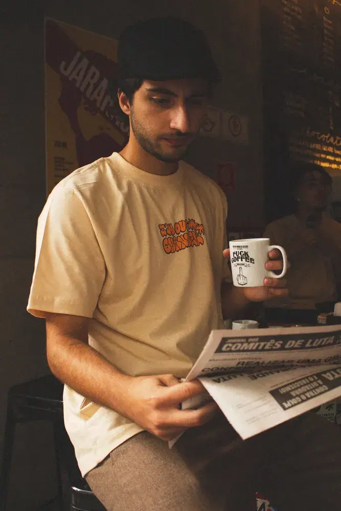 No Coffee Creme — vestida no ensaio No Coffee, No Work
